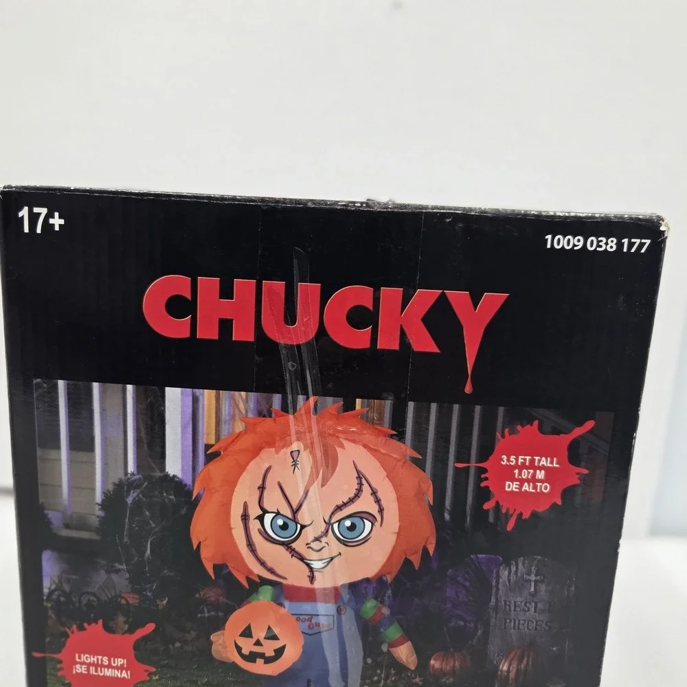 Gemmy Chucky 3.5 ft Airblown Inflatable Halloween Decoration Light Up New In Box